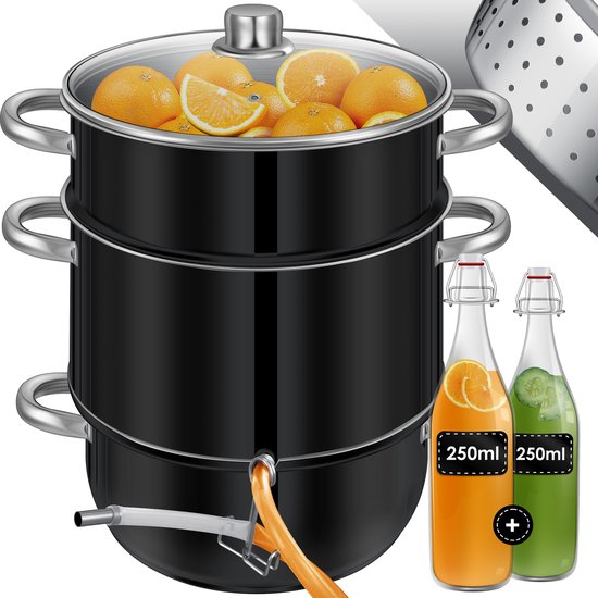 KESSER® Stoompan 15 liter Steamer inclusief 2x Fles voor Fruit en ...