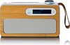 Lenco PDR-040EF - Draagbare DAB+/FM Radio met oplaadbare batterij en Bluetooth - Bamboe