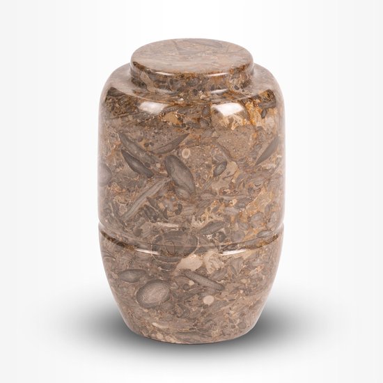 Crematie urn | Mini urn natuursteen bruin | Keepsake urn | 0.08 liter