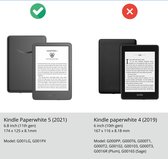Case2go - E-reader Hoes geschikt voor Kindle Paperwhite (2021) - Sleepcover - Auto/Wake functie - Met handstrap - Vlinder