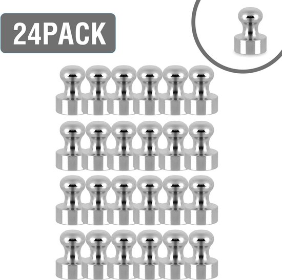 Sterke magneten, neodymium extra sterk, 24 stuks mini-magneten voor koelkast, 12 x 16 mm, magneetbord, kegelmagneten, prikbord, kleine magneten voor whiteboard, kantoor, zwart