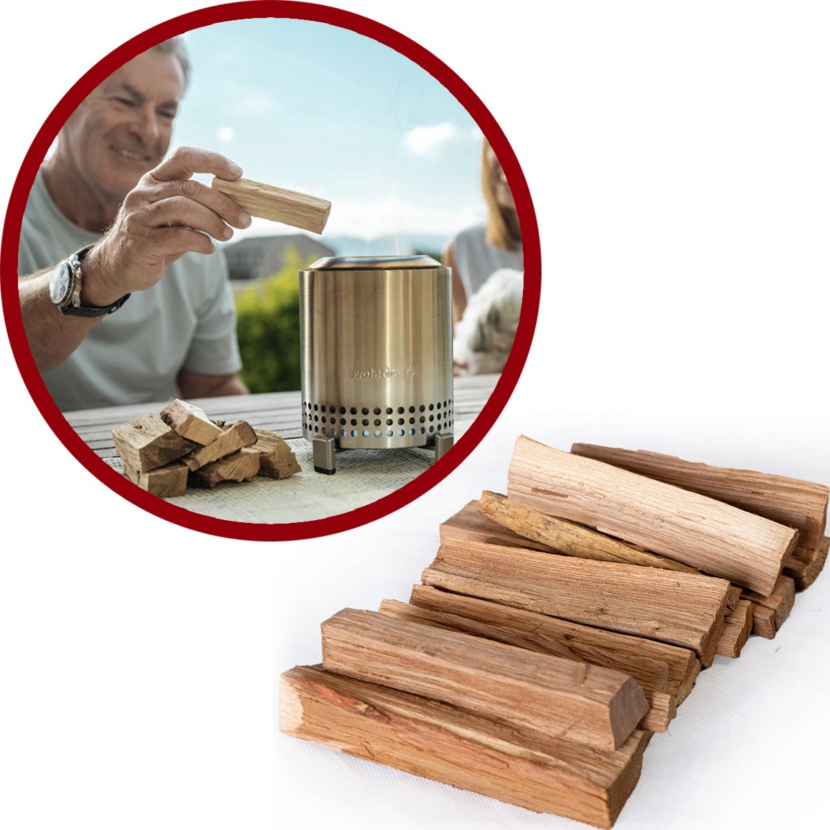 Tafelvuurkorf hout | Solo Stove Mesa XL Hout | 5 kg tafel vuurkorf houtjes | STOCERS