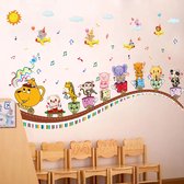 Muursticker-Muurdecoratie-Wanddecoratie-Babykamer-Kinderkamer-Slaapkamer-Kinderkamer-Dieren-Optocht-60x90cm