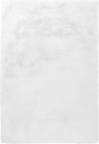 Grote kraan met de woonkamer van Kunstbont, gemakkelijk tapijt imitatiebont, waarschijnlijk zacht shaggy knuffeltapijt, Bonttapijt (imitatie) kleur: wit, afmetingen: 80 x 150 cm