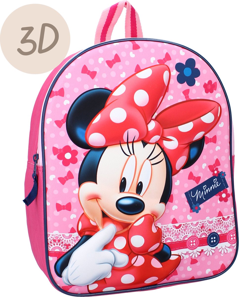 Disney Minnie Mouse Dotty About Dots 3D Rugzak - 9,3 l - Roze - Minnie Mouse