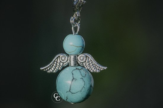 Ange gardien Turquoise, (Turquoise, pierre semi-précieuse), ange Chakra, Ange de la Fortune, Aile d'argent.