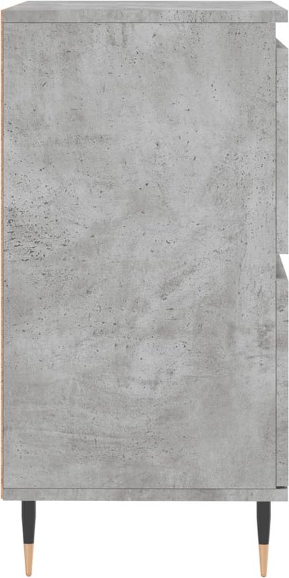 vidaXL Commodes 2 pcs Bois d'ingénierie Béton Gris