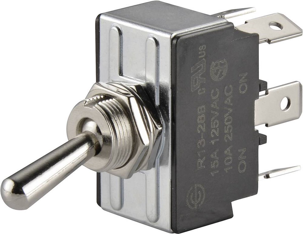 TRU COMPONENTS 1587673 TC-R13-28B-01 Tuimelschakelaar 250 V/AC 10 A 2x aan/aan Continu 1 stuk(s)