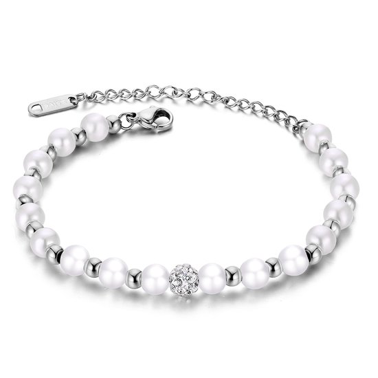Bracelet Perles ARA Argent - Bracelet perle avec fermeture réglable - Bracelet femme argent de Sophie Siero avec coffret cadeau