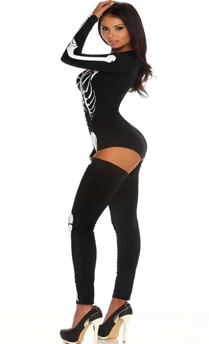 Goedkoopste Forplay Bad to the Bone - Sexy Skelet Kostuum - L/XL black L/XL