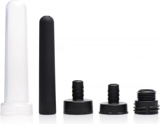 Foto: Xr brands travel enema waterfles adapter set 5 stuks black