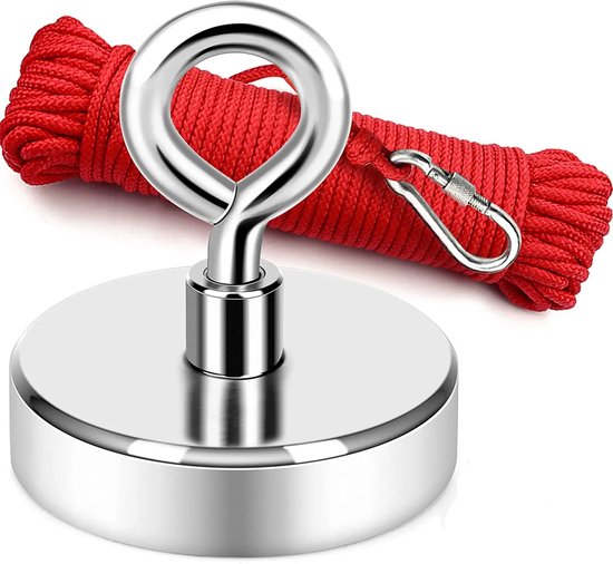 Vismagneet - 50 kg - Starterspakket - Magneetvissen - neodymium - Inclusief. touw en Karabijnhaak
