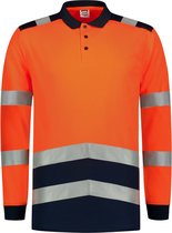 Tricorp Poloshirt High Visibility Bicolor Lange Mouw 203008 - Oranje - Maat 8XL
