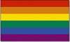 Regenboog vlag 90 x 150 cm - Polyester vlag - LGBT - Inclusief 2 ophangringetjes - Gay pride - Gay vlag