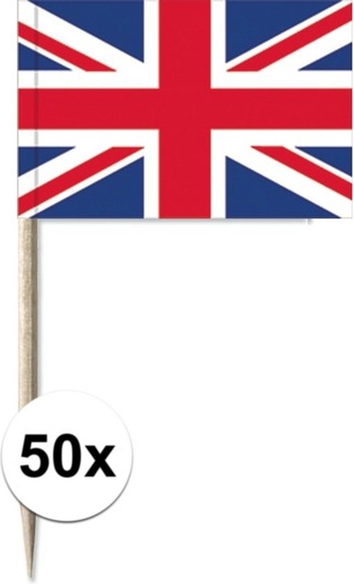 50 - 500 X St.George Angleterre Drapeau Cocktail Bâtons Nourriture Fête