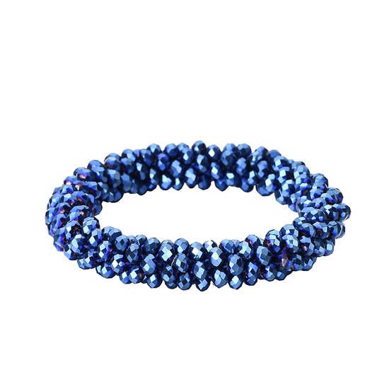 Sorprese armband - Vintage Crystal - Blue - armband dames - haarelastiekjes - cadeau - Model R - Cadeau