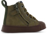 Shoesme groene veterboot met patch