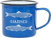 Tasse émaillée bleu sardine 8x8 - BATELA