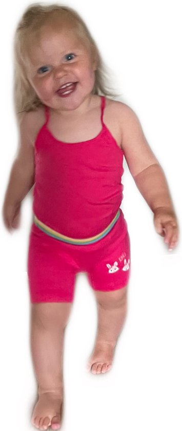 Caleçon 2 pièces Embrator pour filles avec imprimé blanc taille 92/98