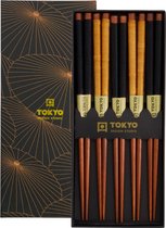 Tokyo Design Studio - Eetstokjes - Cadeau Set - Gouden Parasol