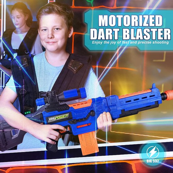 Electric Dart Blaster - Electric Nerf Blaster - Pistolet Nerf - Big Power -  avec 100