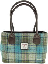 Glen Appin Harris Tweed Sac à main Cassley Turquoise - Fabriqué en Écosse