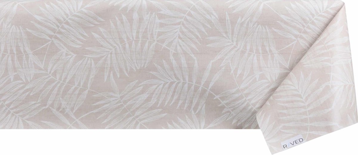Raved Tafelzeil 140×200 cm – Beige Takken print – PVC – Afwasbaar