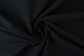 50 meter molton stof - Zwart - 100% katoen - Molton stof op rol