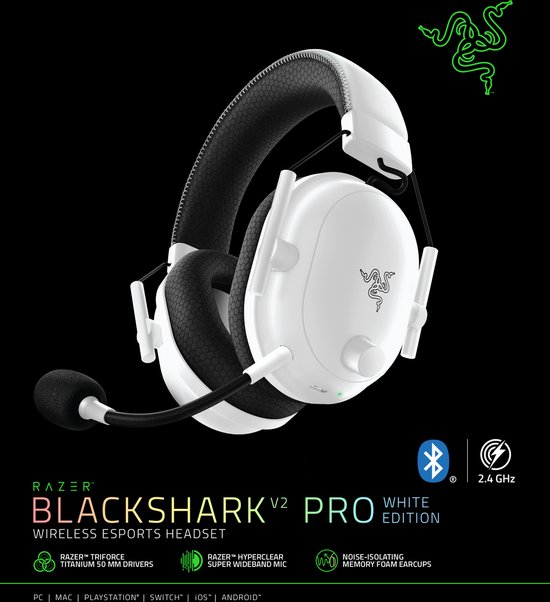 Razer BlackShark V2 Pro V2 - Draadloze Gaming Headset - PS5/PS4/PC