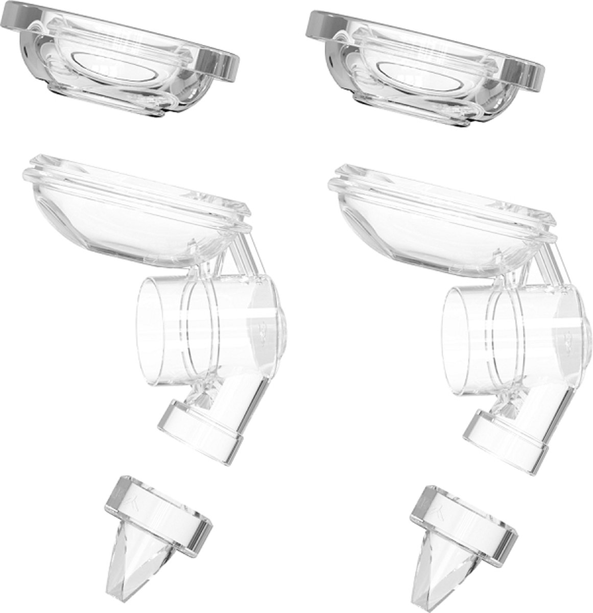 Goedkoopste Youha® Ventiel connector - 2 stuks - cup connect kit - tussenstuk Youha borstkolven - 2x Membranen - 2x Ventielen - 2x Ventielbasis - Silicone connector kit - BPA vrij