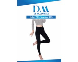 De Millennials - Compressie leggings voor dames - compressie panty - compressie kousen - Maat XL - 20-30 mmHg steunkousen voor dames - ondoorzichtig - solide ondersteuning voor spataderen - sport - yoga - fitness - outdoor sport -oedeem - zwart