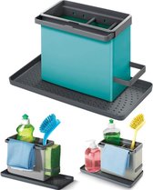 Spoelbak-organizer, turquoise, 24 x 12,5 x 14 cm