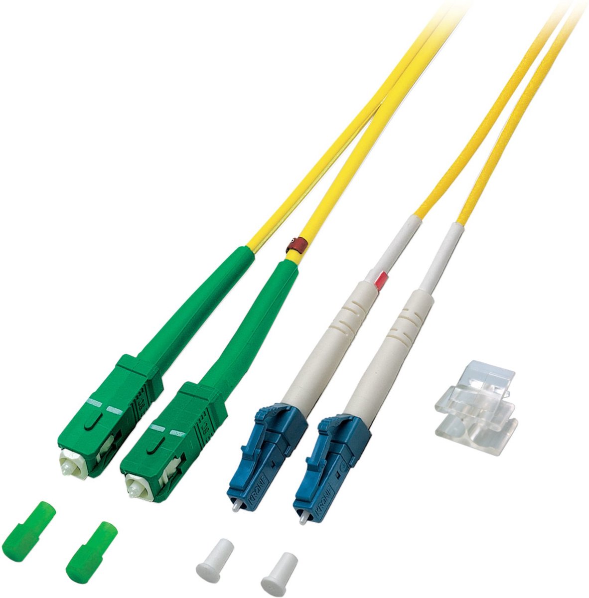 OS2 duplex glasvezel kabel LC/APC-SC/APC 0,50m
