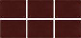Krumble Set de Table en Cuir PU - Set de Napperons - Sets de Table - Pad - Pads - Rouge - Set de 6