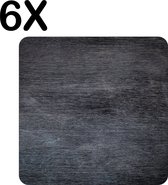 BWK Luxe Placemat - Krijt Uitgeveegd op Schoolbord - Set van 6 Placemats - 40x40 cm - 2 mm dik Vinyl - Anti Slip - Afneembaar