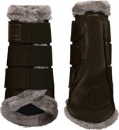 Eskadron Leg Boots Glitter Mesh Fauxfur Essence 22 Darkolive - L | Protège-jambes pour chevaux