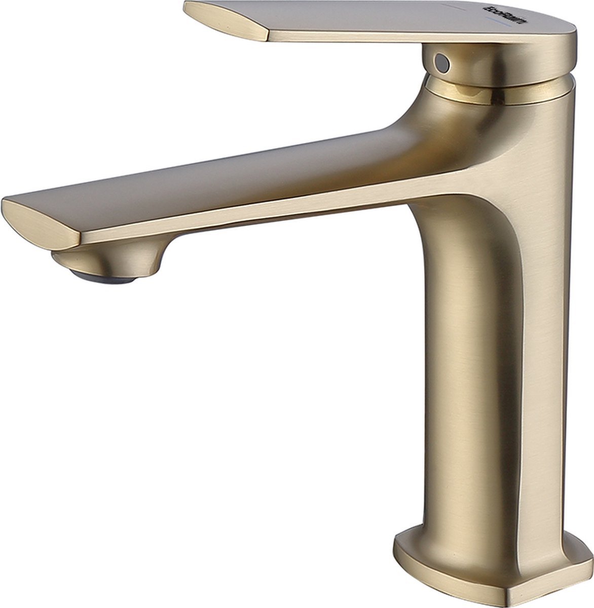 EcoRain© 30% Waterbesparende Wastafelkraan Olivia van RVS 304 en Messing - Universele Aansluiting - Anti-Kras Coating - Behoud Waterdruk - 5 Jaar Garantie - Geborsteld Goud