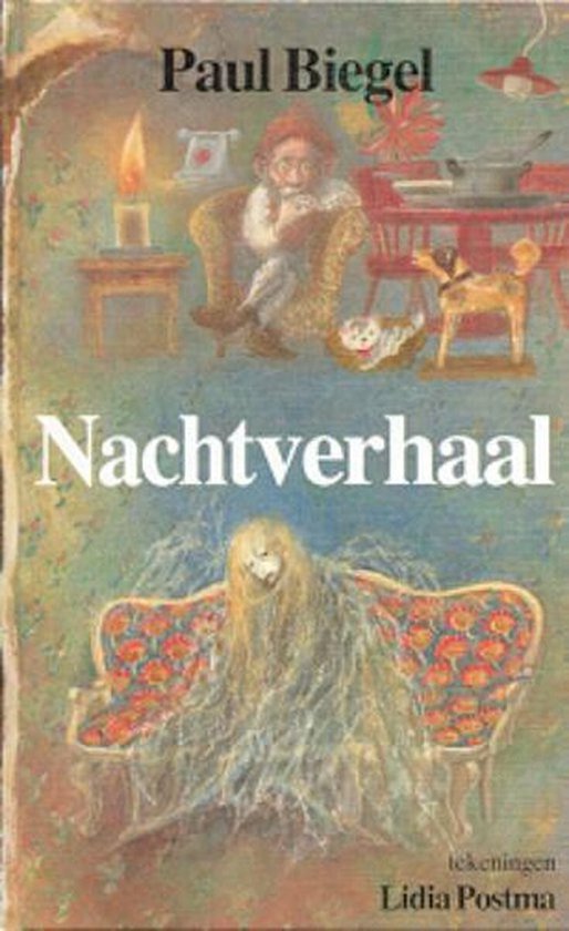 Boek kaft met de titel 'Nachtverhaal' en tekeningen van Lidia Postma.
