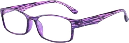 XYZ Eyewear Leesbril Paars +1.00 - Dames - Heren - Leesbrillen - Trendy - Lees bril - Leesbril met sterkte - Voordeel - Dierenprint - Met sterkte +1.00