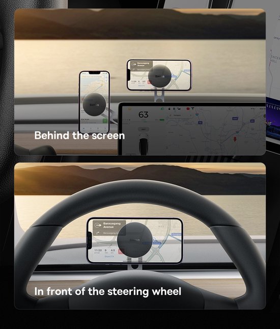 Tesla Model Y en Model 3 Telefoonhouder met MagSafe geschikt voor alle Telefoons - Dé Tesla Accessoires Specialist in Nederland en België