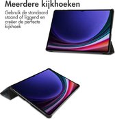iMoshion Tablet Hoes Geschikt voor Samsung Galaxy Tab S9 Plus - iMoshion Design Trifold Bookcase - Zwart /Black Marble