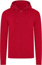 Men´s Hooded Jacket 'Premium' met ritssluiting Red - S