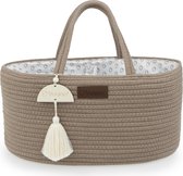 Yunioo Luiertas en Commodemandje │ Luiermand voor Babykameraccessoires │ Luier Organizer │ Opbergmand kinderkamer │ Kraamcadeau babyshower │Speelgoedmand │ Bruin