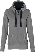 Women's Hooded Jacket met ritssluiting Grey Melange - 4XL