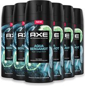 Axe - Deodorant Man - Fine Fragrance Spray - Aqua Bergamot - 6 x 150 ml - 4 + 2 gratis - Voordeelverpakking