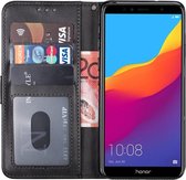 huawei y6 2018 hoesje bookcase zwart - Huawei y6 2018 hoesje bookcase zwart wallet case portemonnee book case hoes