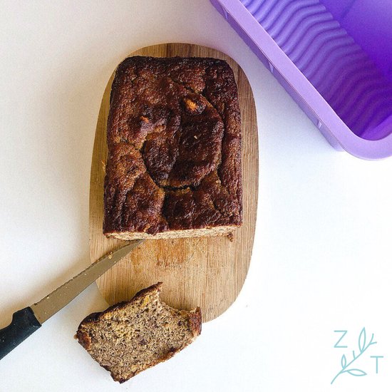 Silicone cakevorm rechthoekig – 25x12 cm – anti-aanbak – ideaal voor cake, bananenbrood, taart, brownies en desserts – flexibel, hittebestendig en pastel roze van kleur