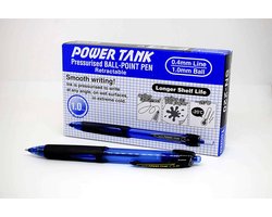 Stylo bille Uni-ball Powertank 1.0mm bleu - 12 pcs