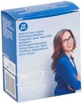 Brillendoekjes - 30x stuks - schoonmaakdoekjes - brillen poetsdoekjes