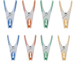 Wasknijpers in verschillende kleuren met sotfgrip - 24x stuks - was ophangen - knijpers